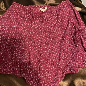 Cranberry print mini skirt